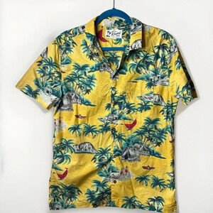 Aeropostale The Resort Short Sleeve Button Up Shirt Medium Multicolor Hawaiian